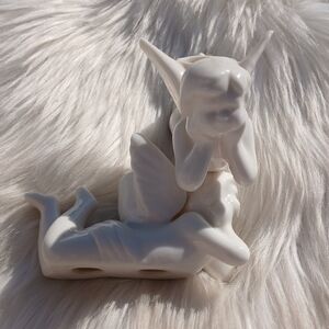 Cherub Candle Holders White Ceramic Vintage Decor Decoration Cherubs Cherubim